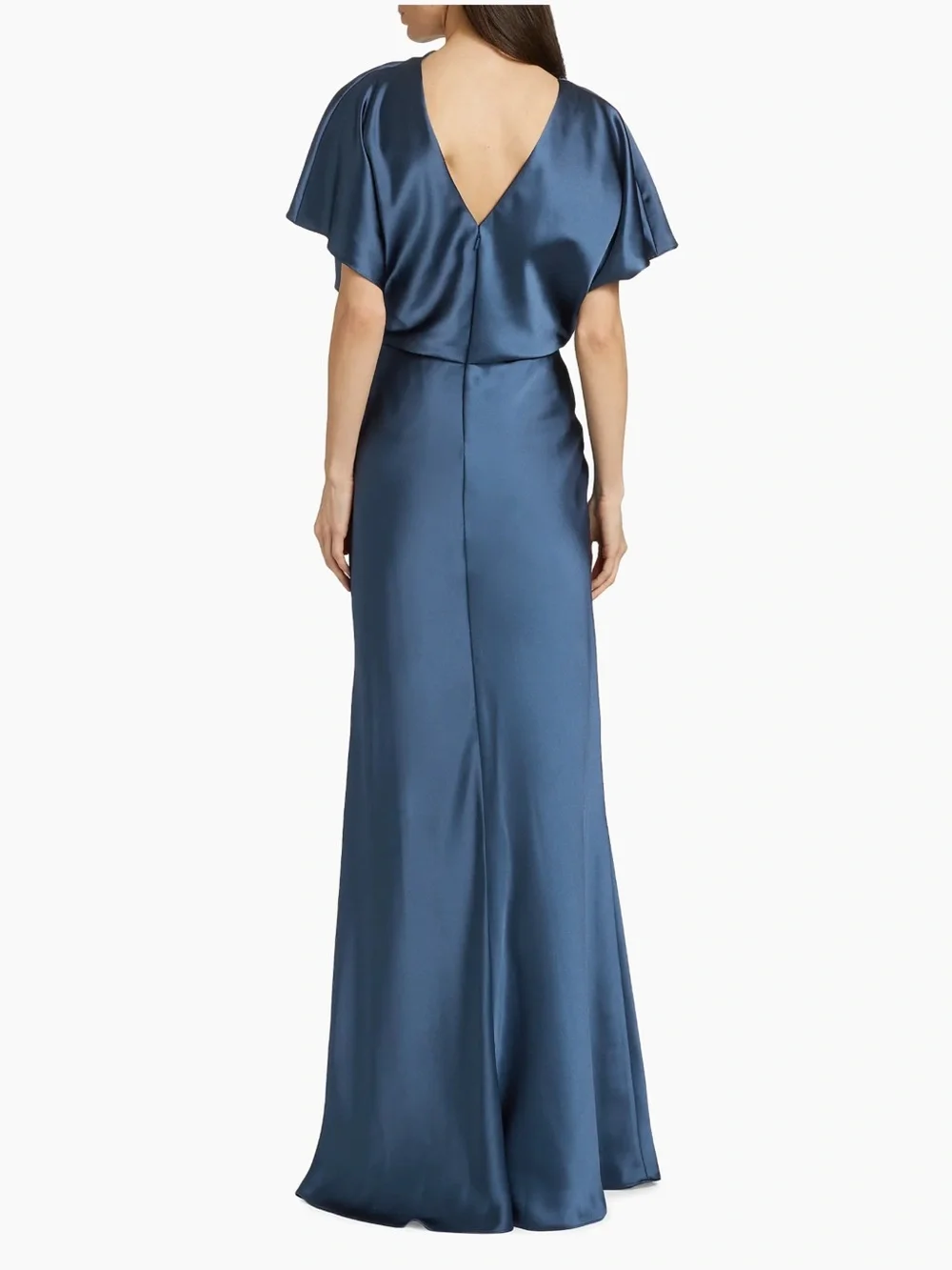 AMSALE Draped Satin Gown size 6